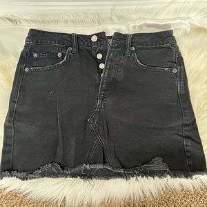 American Eagle Black Jean Skirt Size 2
